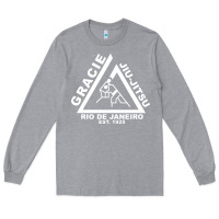 Heather Grey gracie jiu jitsu  2 Long Sleeve Tee - artisFamous