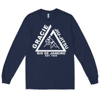 Navy gracie jiu jitsu  2 Long Sleeve Tee - artisFamous