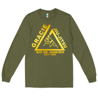 Army Green gracie jiu jitsu Long Sleeve Tee - artisFamous