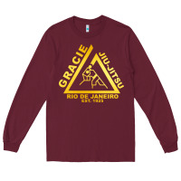 Burgundy gracie jiu jitsu Long Sleeve Tee - artisFamous