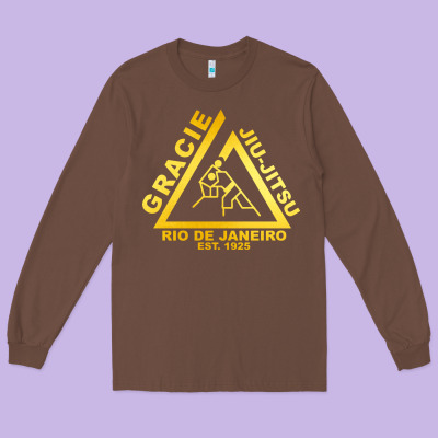 Gracie Jiu Jitsu Long Sleeve Tee Designed By Artisfamous
