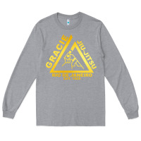 Heather Grey gracie jiu jitsu Long Sleeve Tee - artisFamous