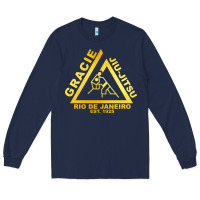 Navy gracie jiu jitsu Long Sleeve Tee - artisFamous
