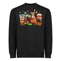 Black Christmas coffee cups with Chihuahua Heavyweight Sweatshirt - RanaPortraitStore