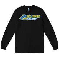 Black delaware fightin' blue hens Long Sleeve Tee - artisFamous
