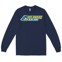 Navy delaware fightin' blue hens Long Sleeve Tee - artisFamous