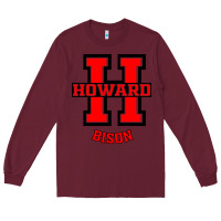 Burgundy howard 1867 university Long Sleeve Tee - artisFamous