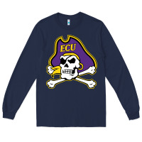 Navy east carolina pirates Long Sleeve Tee - artisFamous
