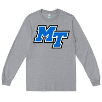 Heather Grey middle tennessee mt logomark Long Sleeve Tee - artisFamous