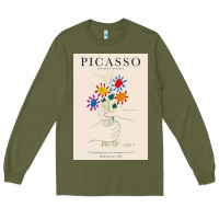 Army Green pablo picasso   bouquet of peace Long Sleeve Tee - artisFamous