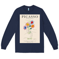 Navy pablo picasso   bouquet of peace Long Sleeve Tee - artisFamous