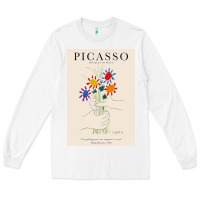 White pablo picasso   bouquet of peace Long Sleeve Tee - artisFamous