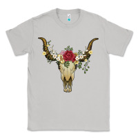Moon Dust bull skull with rose and flowers Classic Tee - Artiststas
