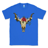 True Royal bull skull with rose and flowers Classic Tee - Artiststas