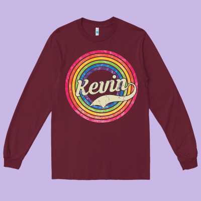 Kevin Long Sleeve Tee Designed By Artisfamous