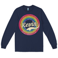 Navy kevin Long Sleeve Tee - artisFamous