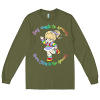 Army Green rainbow brite badass   rainbow brite Long Sleeve Tee - artisFamous