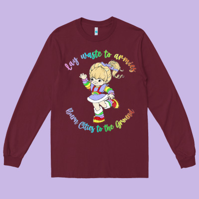 Rainbow Brite Badass   Rainbow Brite Long Sleeve Tee Designed By Artisfamous