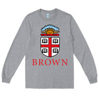 Heather Grey brown university Long Sleeve Tee - artisFamous