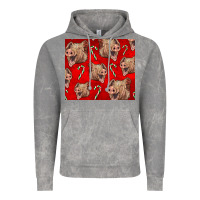 Cloud Rock Yorkshire Pig And Candy Cane Vintage Hoodie - LillyAllenDesigns