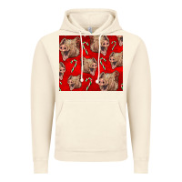 Vintage Artic Yorkshire Pig And Candy Cane Vintage Hoodie - LillyAllenDesigns