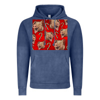 Vintage Denim Yorkshire Pig And Candy Cane Vintage Hoodie - LillyAllenDesigns