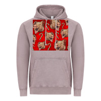 Vintage Zinc Yorkshire Pig And Candy Cane Vintage Hoodie - LillyAllenDesigns