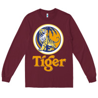 Burgundy The Tiger Long Sleeve Tee - artisFamous