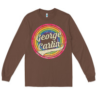 Chestnut george carlin   retro rainbow faded style Long Sleeve Tee - artisFamous
