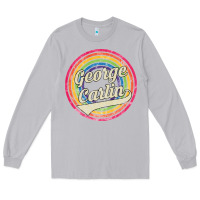 Moon Dust george carlin   retro rainbow faded style Long Sleeve Tee - artisFamous