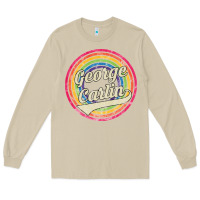 Mushroom george carlin   retro rainbow faded style Long Sleeve Tee - artisFamous