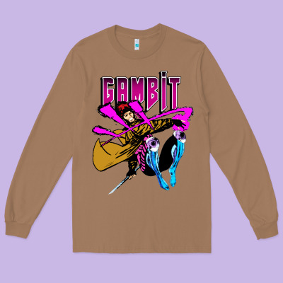 Gambit Long Sleeve Tee Designed By Artisfamous