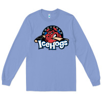 Colony Blue The Icehogs, Rockford Long Sleeve Tee - artisFamous