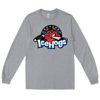 Heather Grey The Icehogs, Rockford Long Sleeve Tee - artisFamous