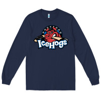 Navy The Icehogs, Rockford Long Sleeve Tee - artisFamous