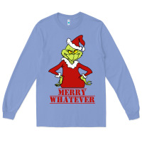 Colony Blue Merry Whatever Grinch Long Sleeve Tee - artisFamous