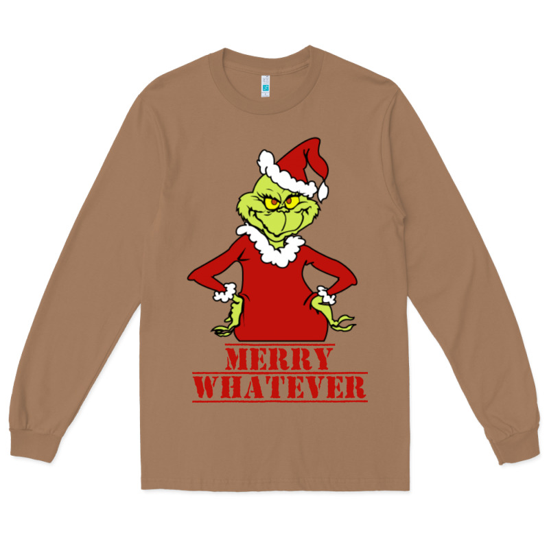 Merry Whatever Grinch Long Sleeve Tee by artisFamous | Teevron