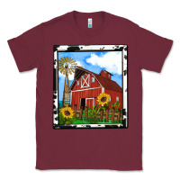 Burgundy rustic western barn olivia Classic Tee - OliviaCreatesArt
