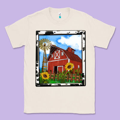 Rustic Western Barn Olivia Classic Tee Designed By Oliviacreatesart