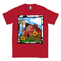 Red rustic western barn olivia Classic Tee - OliviaCreatesArt
