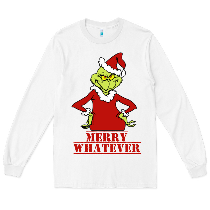Merry Whatever Grinch Long Sleeve Tee by artisFamous | Teevron