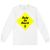 White baby on board Long Sleeve Tee - artisFamous
