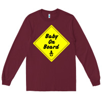 Burgundy baby on board Long Sleeve Tee - artisFamous