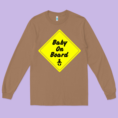 Baby On Board Long Sleeve Tee Designed By Artisfamous