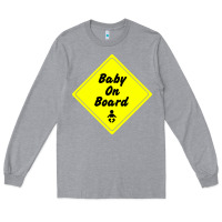 Heather Grey baby on board Long Sleeve Tee - artisFamous