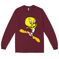 Burgundy tweety bird Long Sleeve Tee - artisFamous