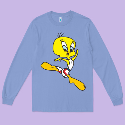 Tweety Bird Long Sleeve Tee Designed By Artisfamous