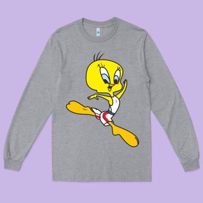 Tweety Bird Long Sleeve Tee Designed By Artisfamous