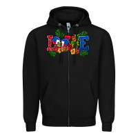Black love haitian republic Zipper Hoodie - RanaPortraitStore