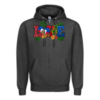 Charcoal Heather love haitian republic Zipper Hoodie - RanaPortraitStore